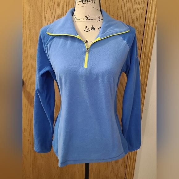 Columbia Tops - Columbia Fleece Blue Colorblock Quarter Zip Gorpcore Outdoor Sweatshirt